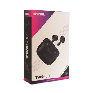 Auriculares BT SOUL TWS 600 · Negro