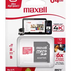 Memoria Micro SD Maxell 64GB U3